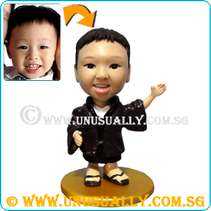 Custom 3D Cute Kid In Kimono Figurine